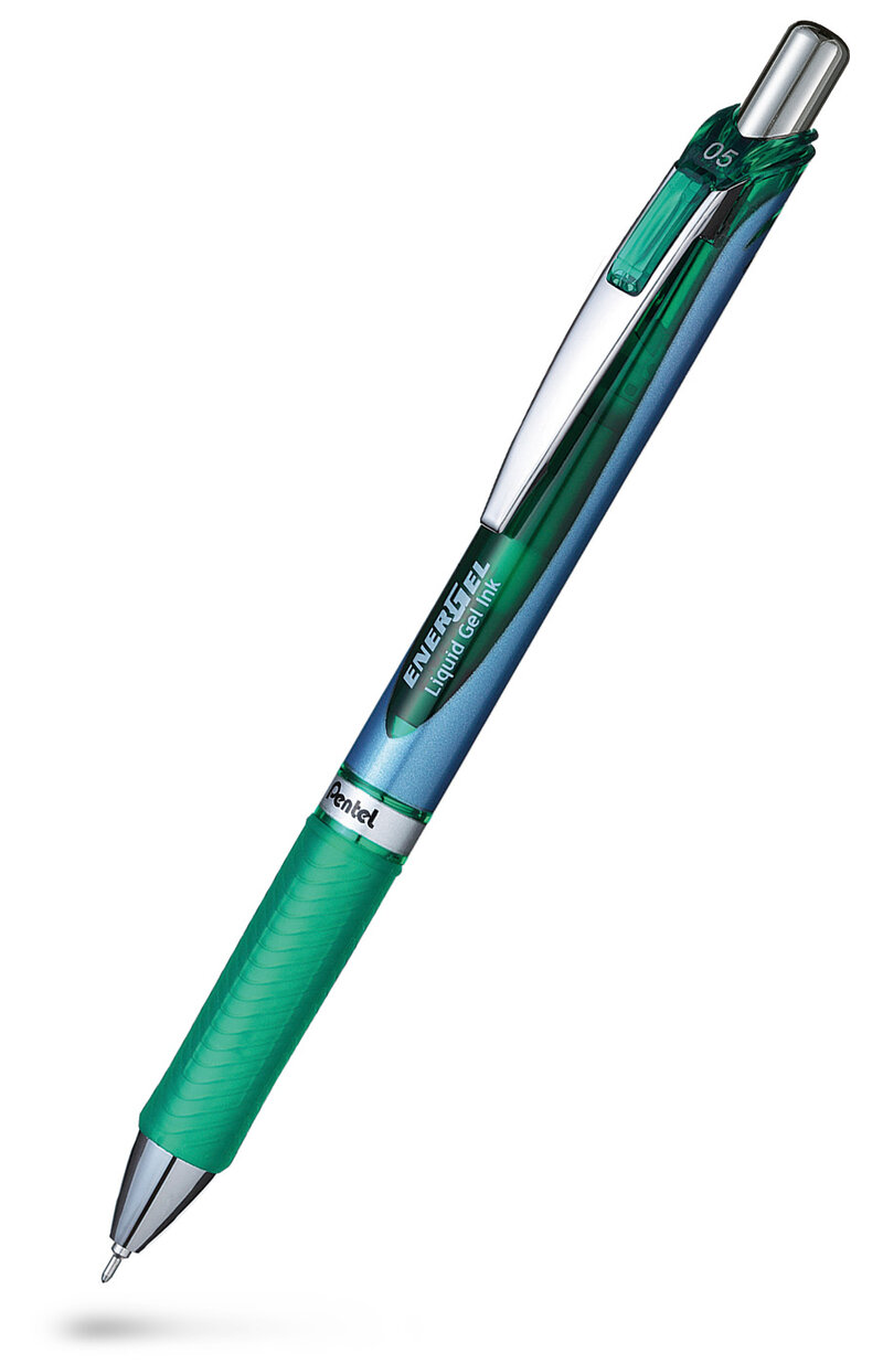 Gelpenna PENTEL EnerGel needle 0,5 grön