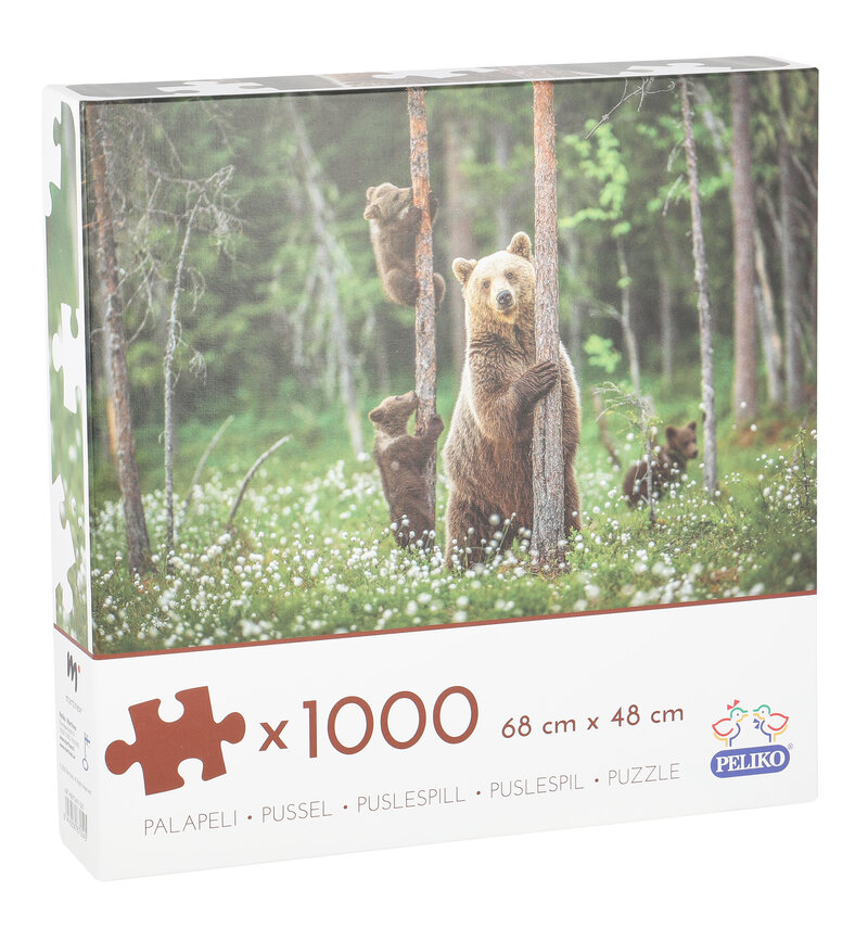 Pussel Björnfamiljen 1000 bitar Peliko