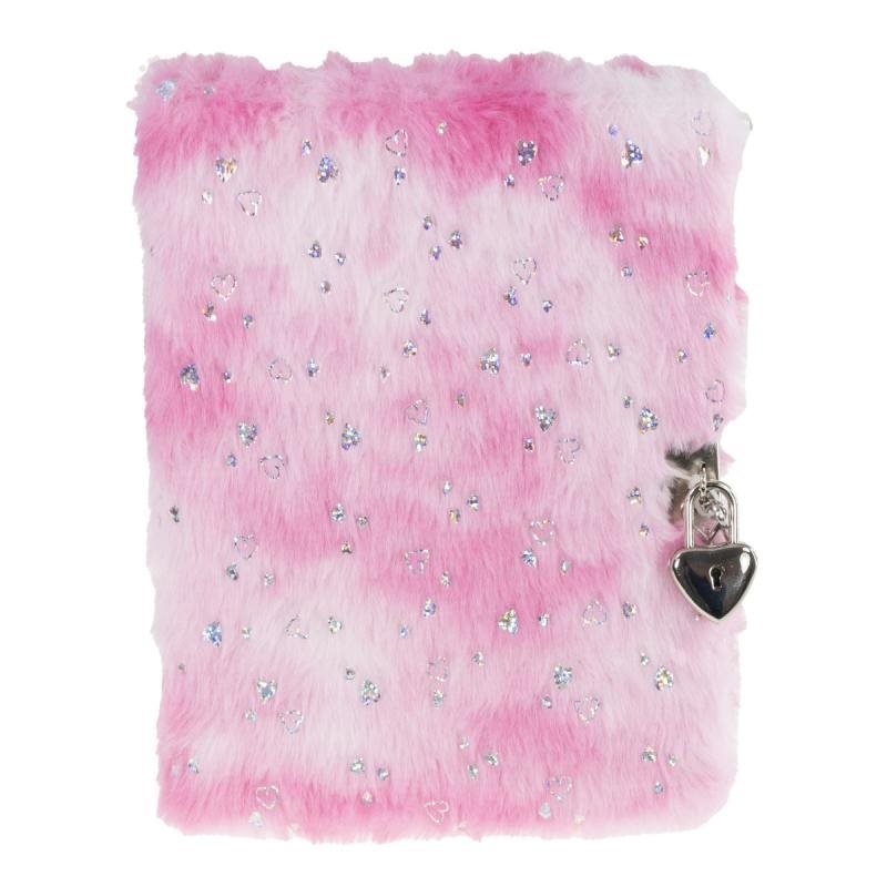 Dagbok Plush med hjärtan & Hänglås