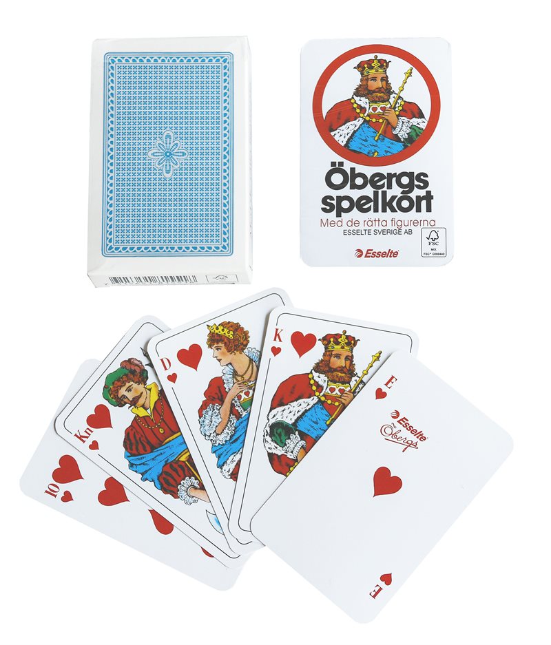 Spelkort Öbergs Poker FSC blå 
