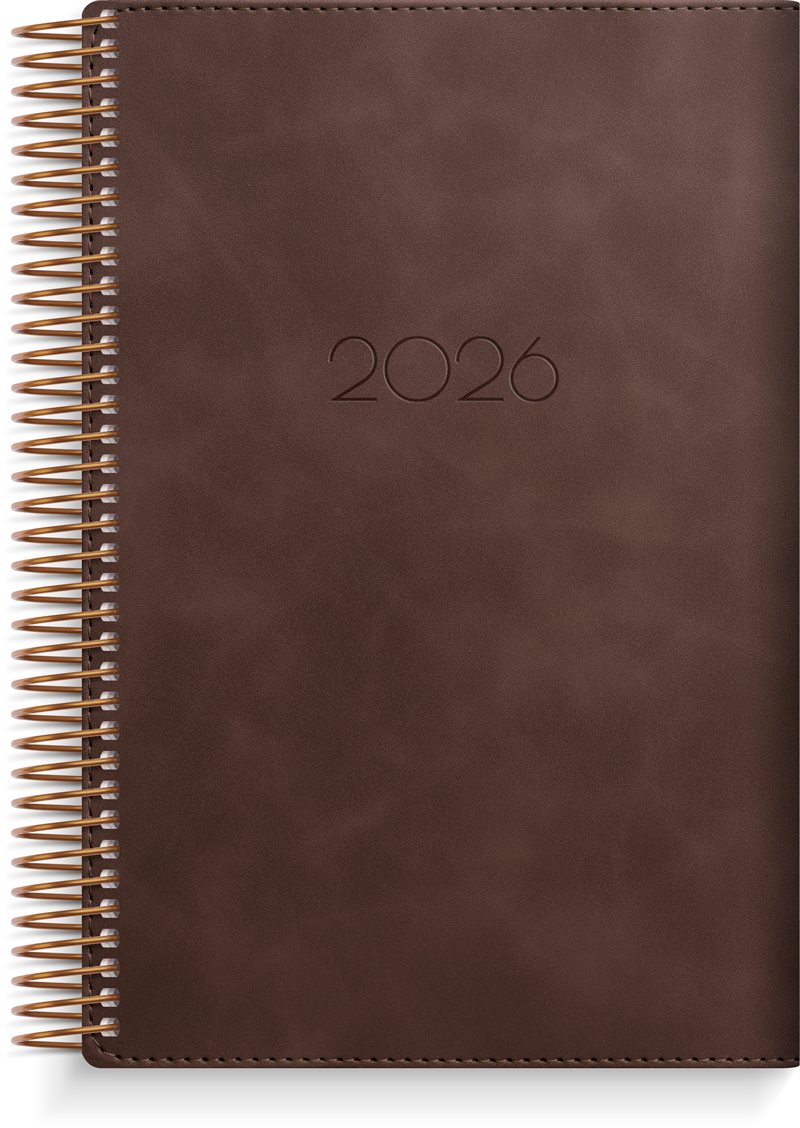 Kalender 2026 Dagbok Twist brun
