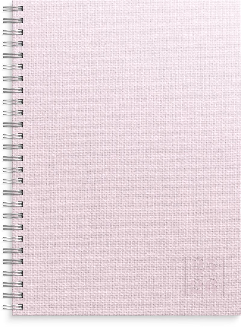 Kalender 25/26 Study A5 Textile rosa