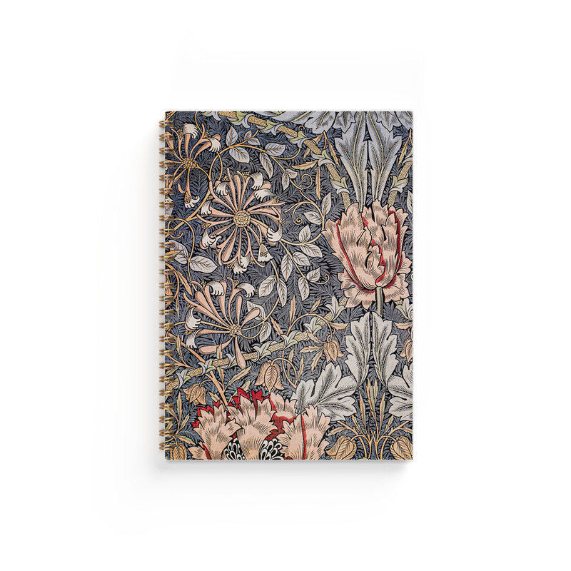 Anteckningsbok A5 William Morris Honeysuckle blå