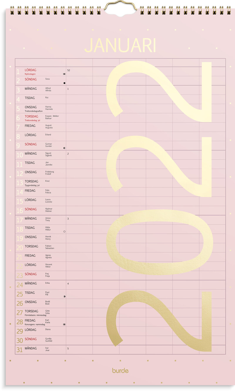 Familjekalender Color, FSC Mix