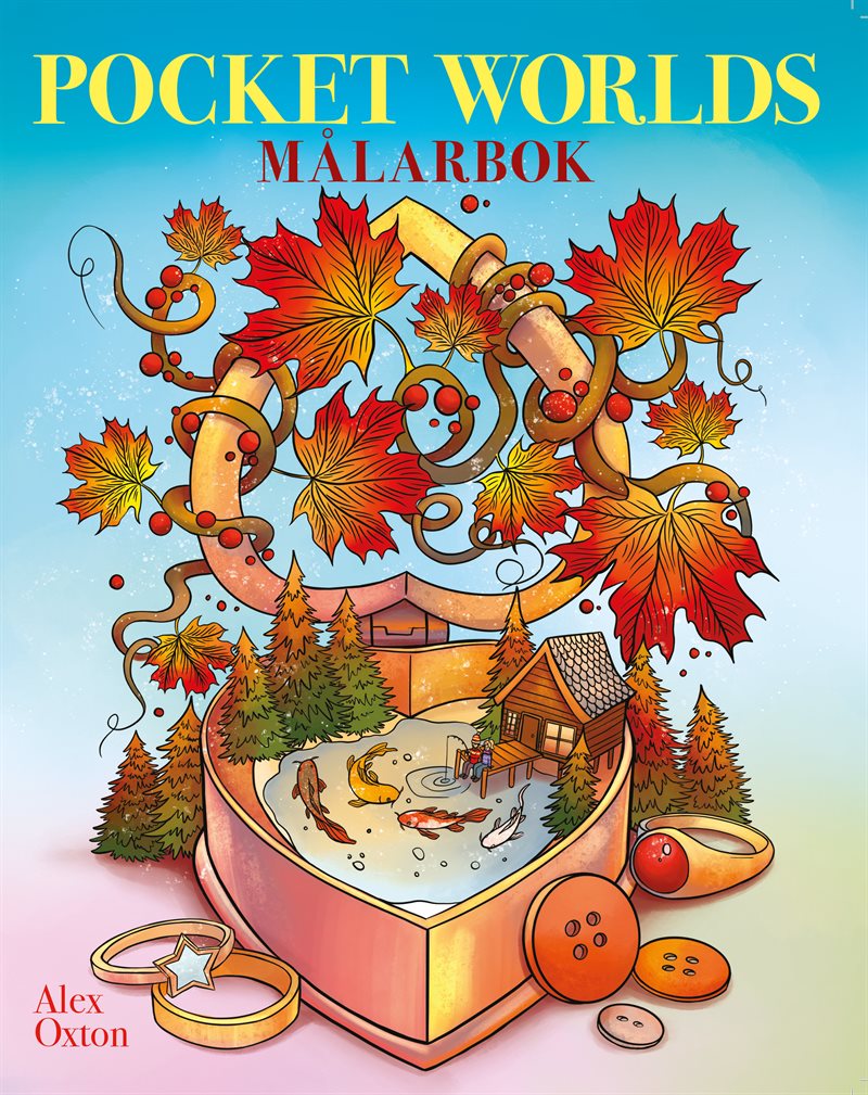 Målarbok för vuxna - Pocket Worlds