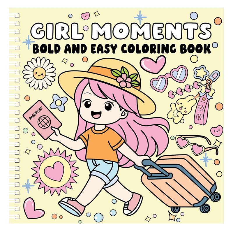 Girl Moments Bold and Easy Coloring Book