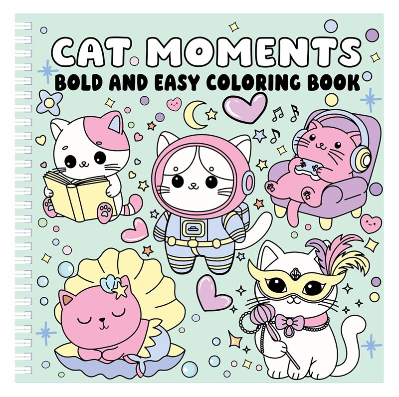 Cat Moments Bold and Easy Coloring Book