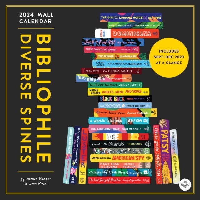 2024 Wall Cal: Bibliophile Diverse Spines
