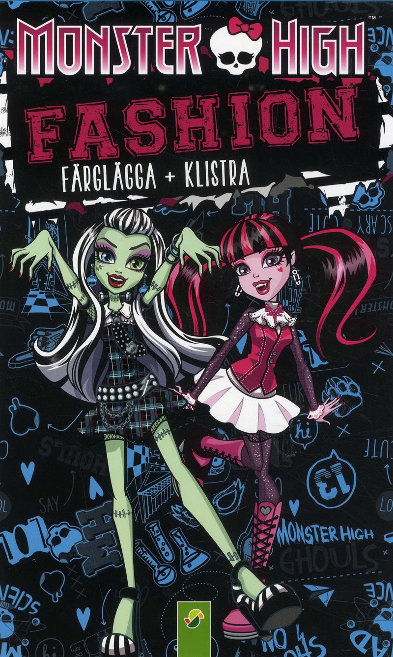 Monster High fashion - färglägg + klistra