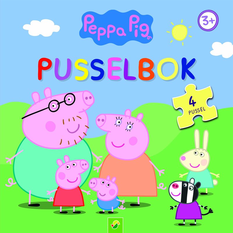 Pusselbok Peppa Pig - 4 pussel