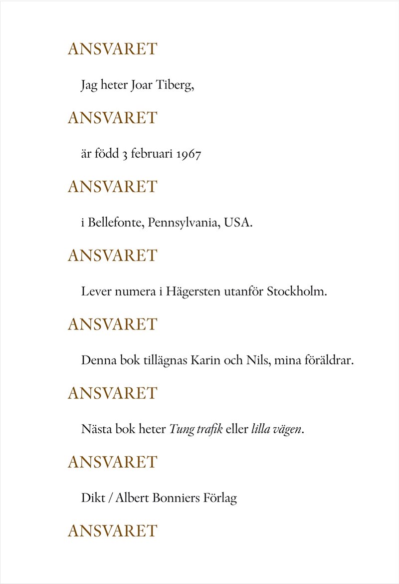 Ansvaret Ansvaret Ansvaret Ansvaret