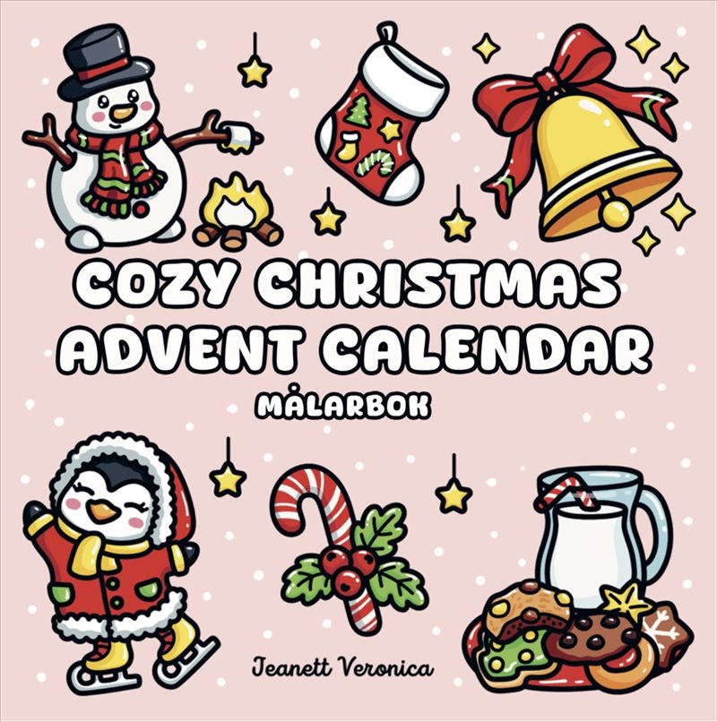 Cozy Christmas Advent Calendar: miniformat : Målarbok
