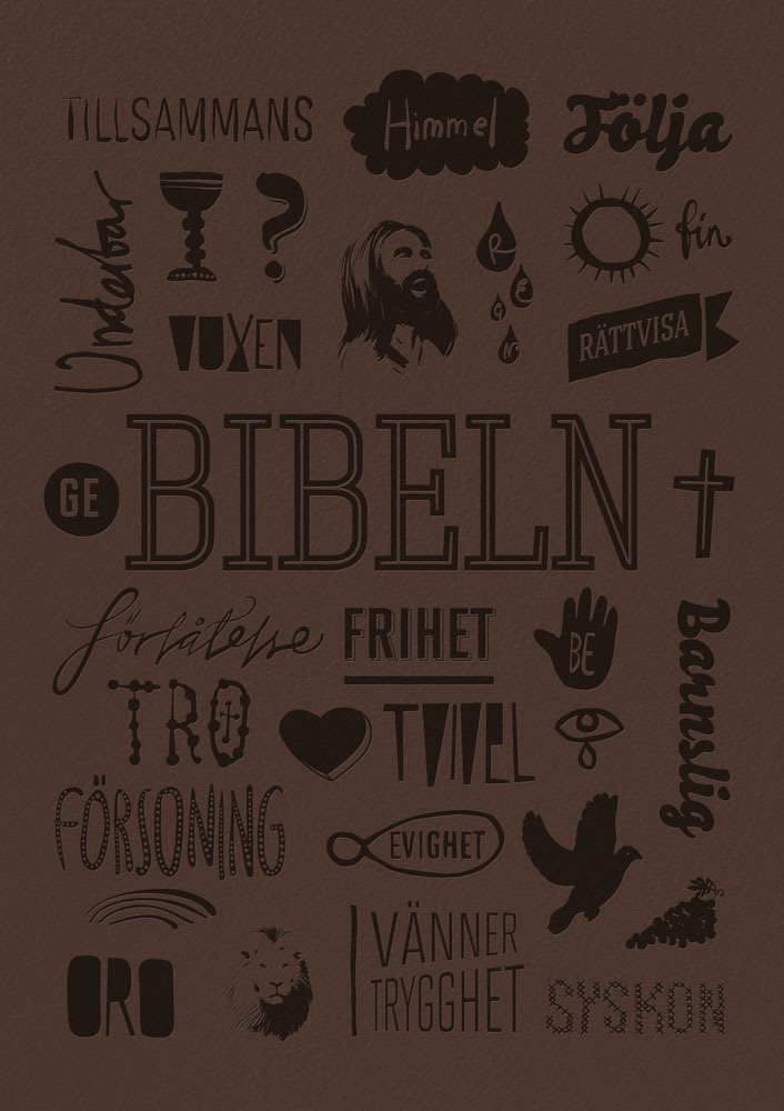 Svenska Folkbibeln 2015 : Slimline Mörkbrun Konfirmandbibeln