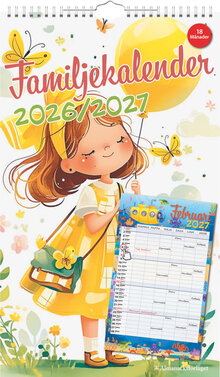 Väggkalender - Familjekalendern 6 kolumner 18 mån