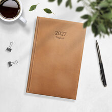Dagbok 2027 cognac konstläder