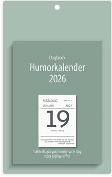 Kalender 2026 Väggplån med dagblock Humor