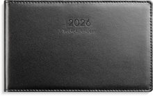 Kalender 2026 Veckokalendern svart skinn