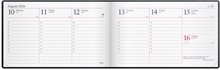 Kalender 2026 Veckokalendern svart skinn