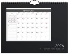 Väggkalender 2026 Miljökalendern Elegant