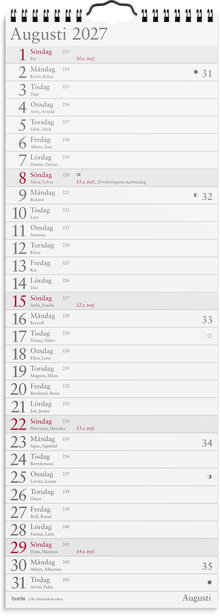 Väggkalender 2027 Lilla Månadskalendern