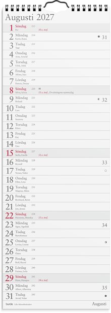 Väggkalender 2027 Lilla Månadskalendern