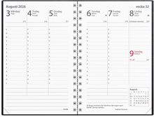 Kalender 2026 Prestige svart konstläder spiralb