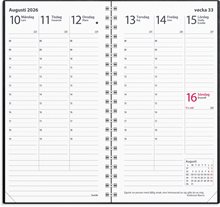 Kalender 2026 Interplano II svart konstläder
