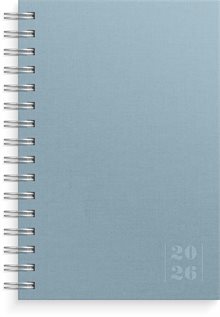 Kalender 2026 Dagbok Textile blå