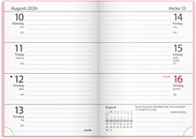 Kalender 2026 Lilla Fickdagboken Vega rosa