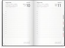 Kalender 2026 Dagbok svart konstläder