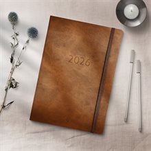 Kalender 2026 Stor Veckokalender Forma Deluxe brun