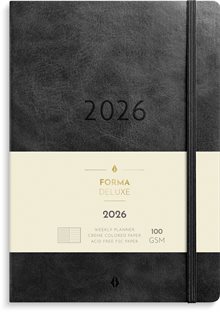 Kalender 2026 Stor Veckokalender Forma Deluxe svart