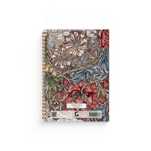 Anteckningsbok A5 William Morris Honeysuckle röd
