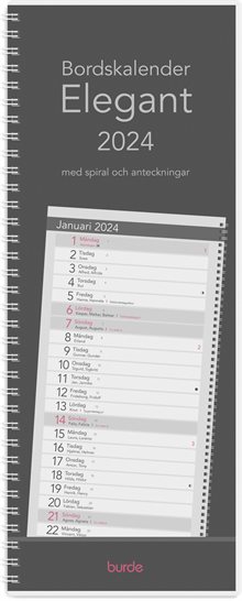Kalender 2024 Bordskalender Elegant spiral