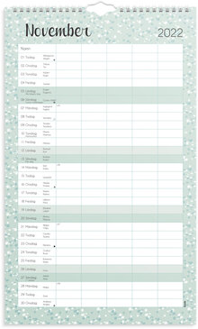 Familjekalender Pastell med stickers, FSC Mix
