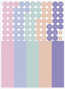Familjekalender Pastell med stickers, FSC Mix