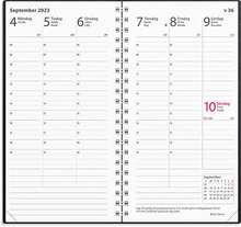 Kalender 2023 Interplano svart konstläder