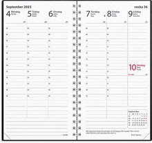 Kalender 2023 Interplano II svart konstläder