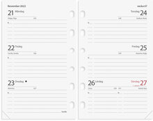 Kalender 2025 Compact Systemkal svart skinn