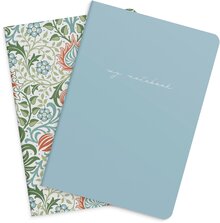 Notebook Blue & Flower 2 pack